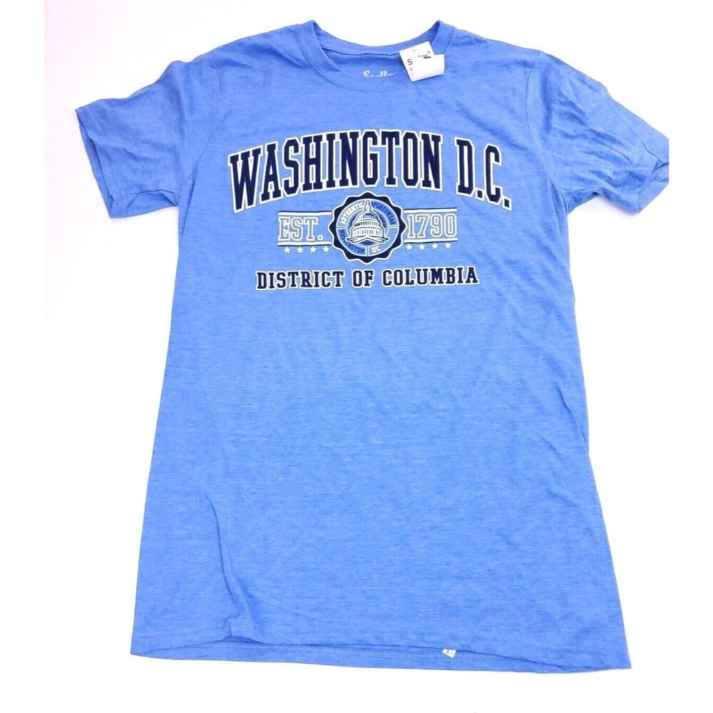 Stellar Washington DC T-shirt Size S Small Blue District of Columbia Cotton